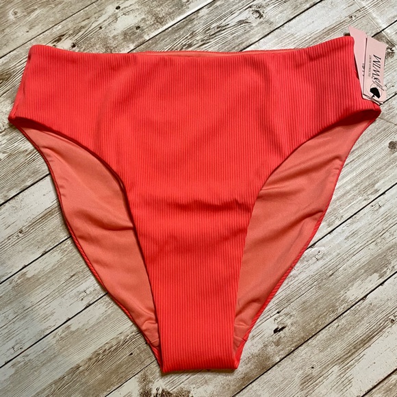 🆕 VICTORIA'S SECRET VS SWIM HIGH WAIST FULL COVERAGE CORAL BIKINI BOTTOM S 4-6 - Picture 7 of 16